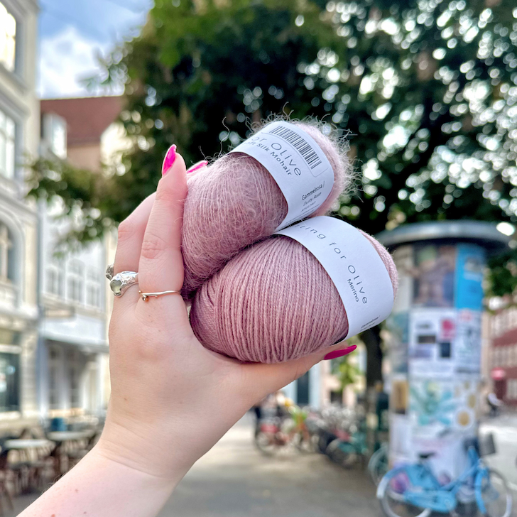 Garn i farven Gammelrosa fra Knitting for Olive