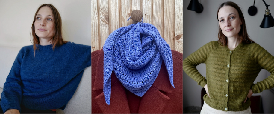 Sommerfuglens designs i Walløe-garn