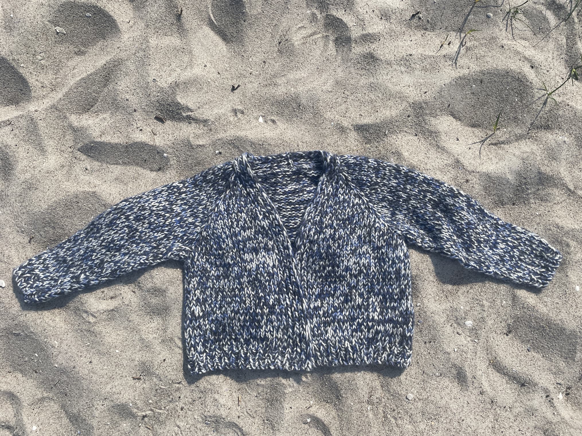 Chunky Melange cardi af Inga Walløe