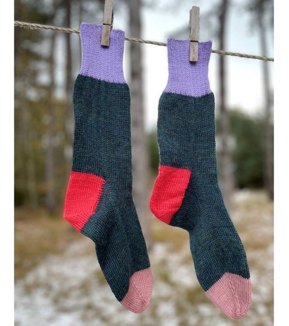 Multifarvede Strømper
