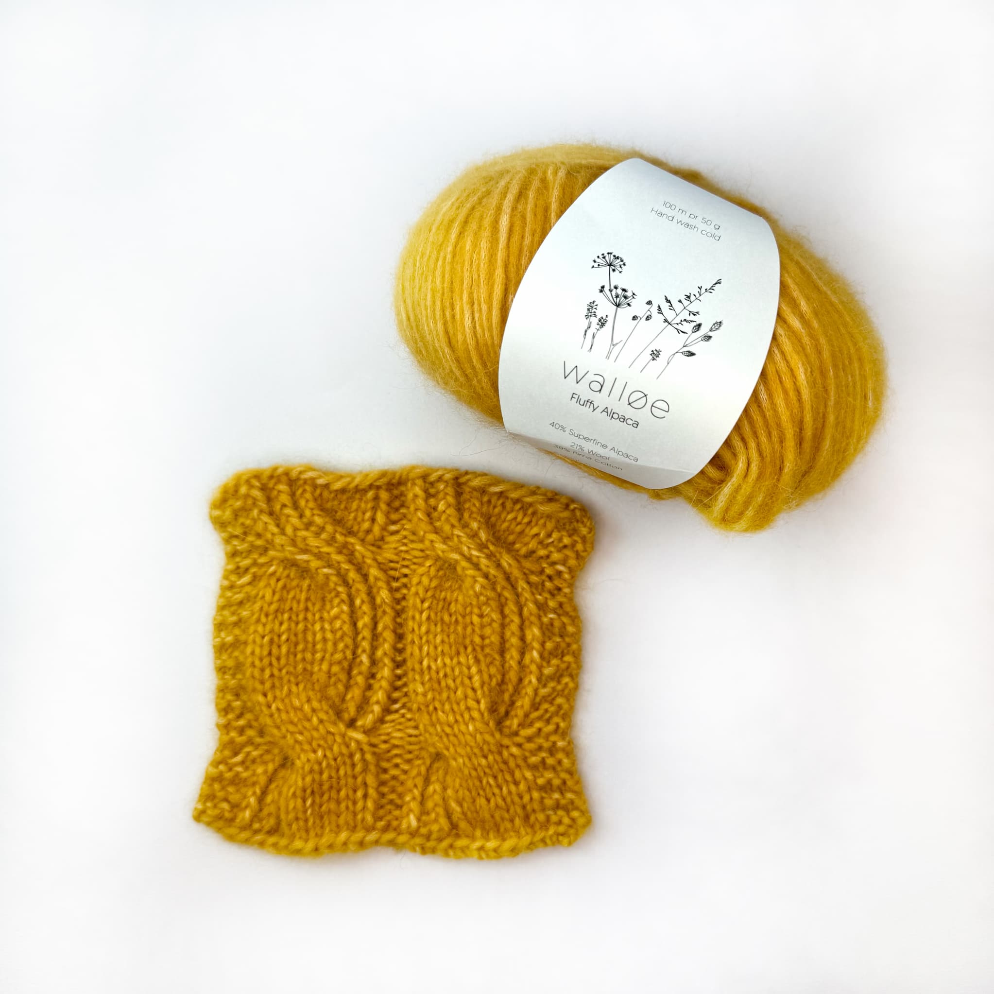 Walløe Fluffy Alpaca fv. 41 Gurkemeje