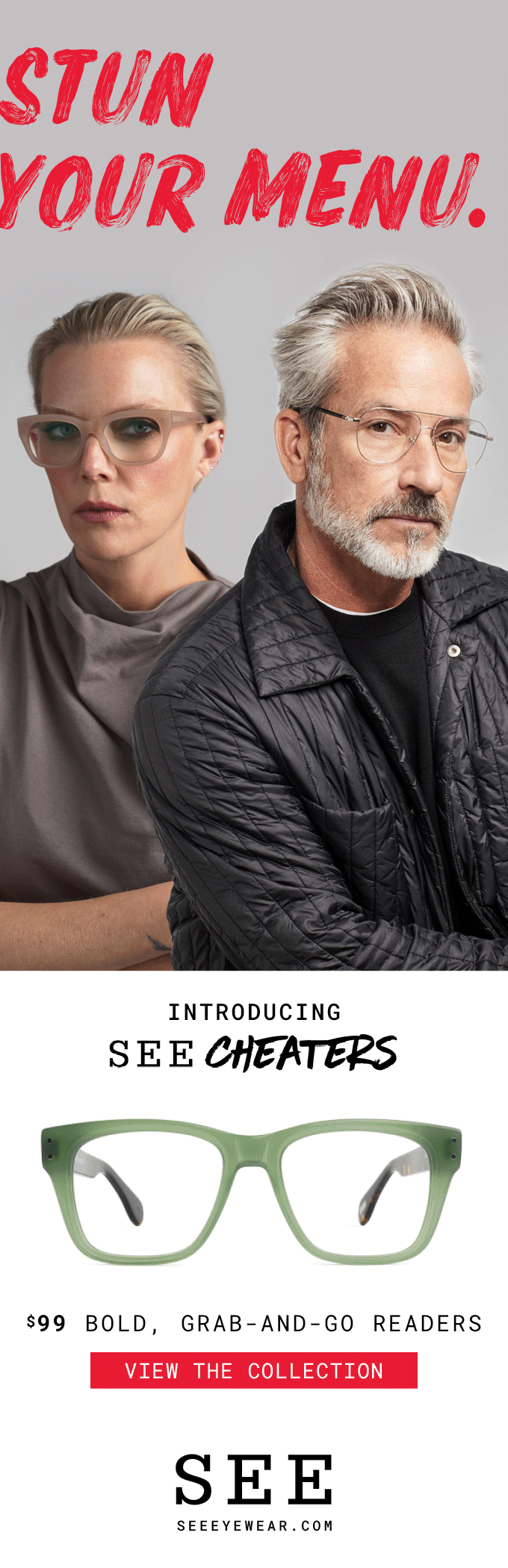 Stun your Menu with Bold, GrabandGo SEE Cheaters SEE