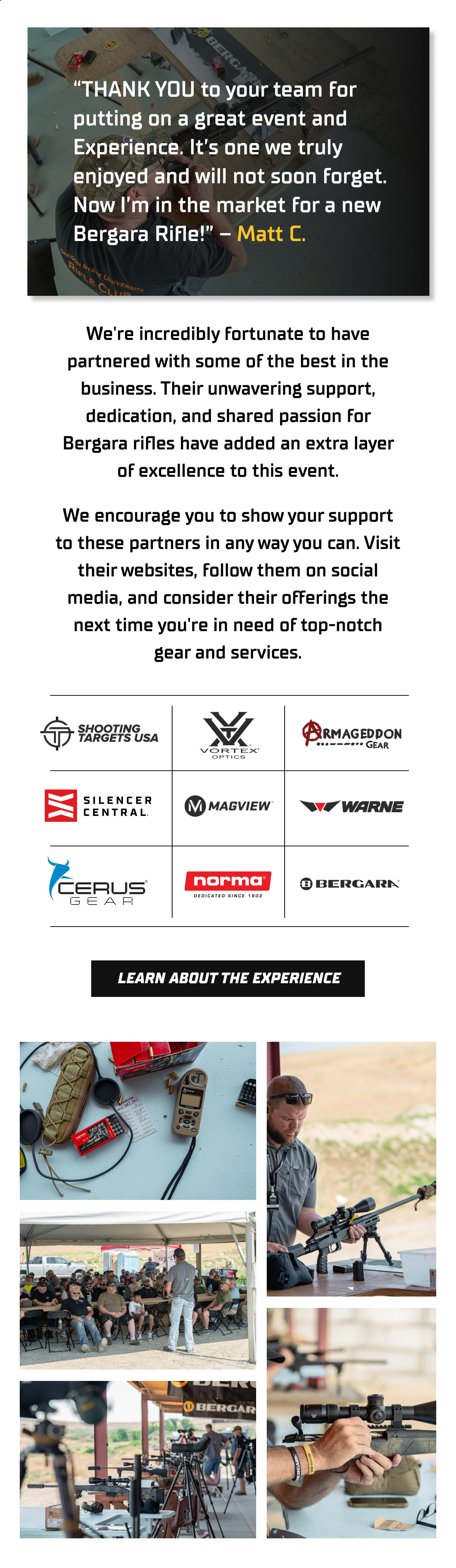 Learn more about the experience and take a look at our loyal partners.