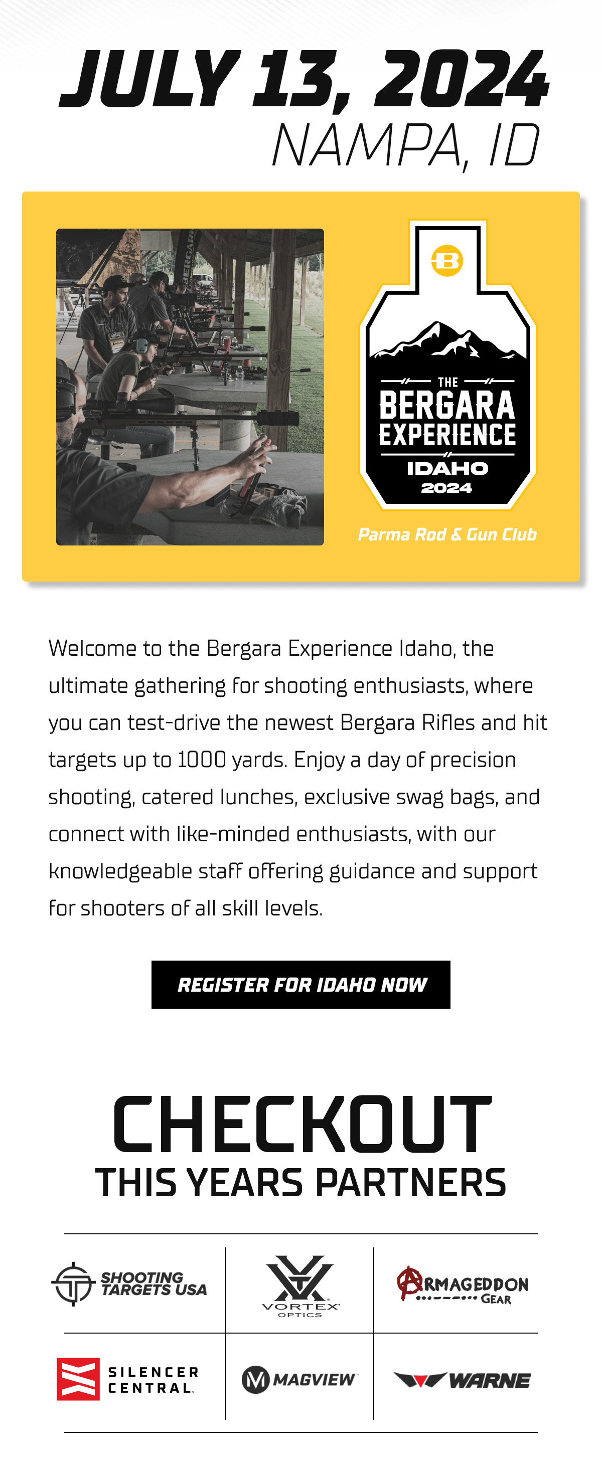 This Years Experience will only be held at one location in Nampa, ID. Register now to claim your spot!