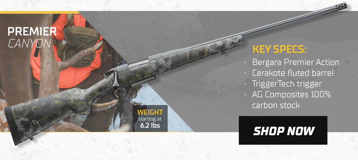 The premier canyon is an excellent choice for a mountain hunting rifle.