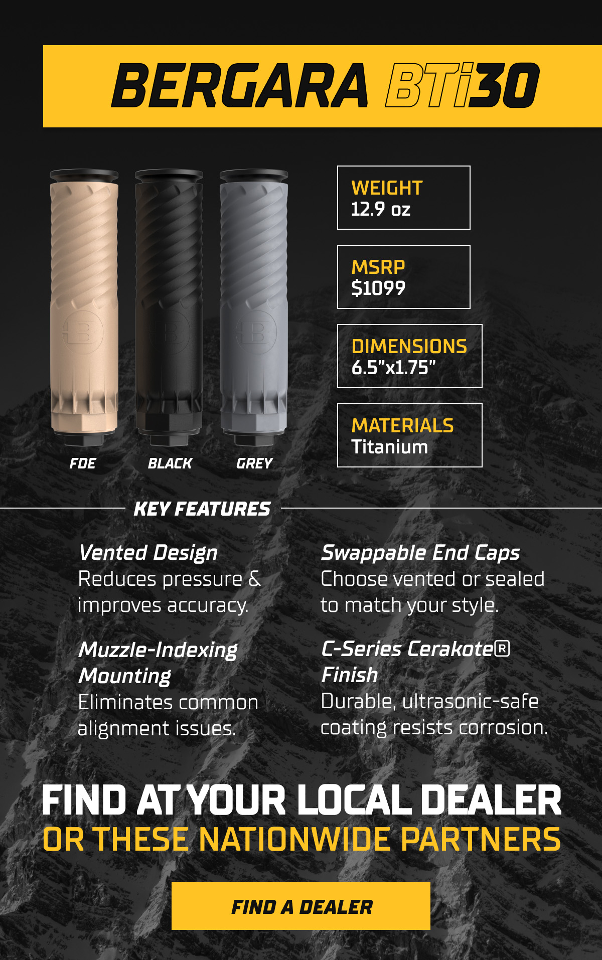 Find at your local dealer or these nationwide partners.