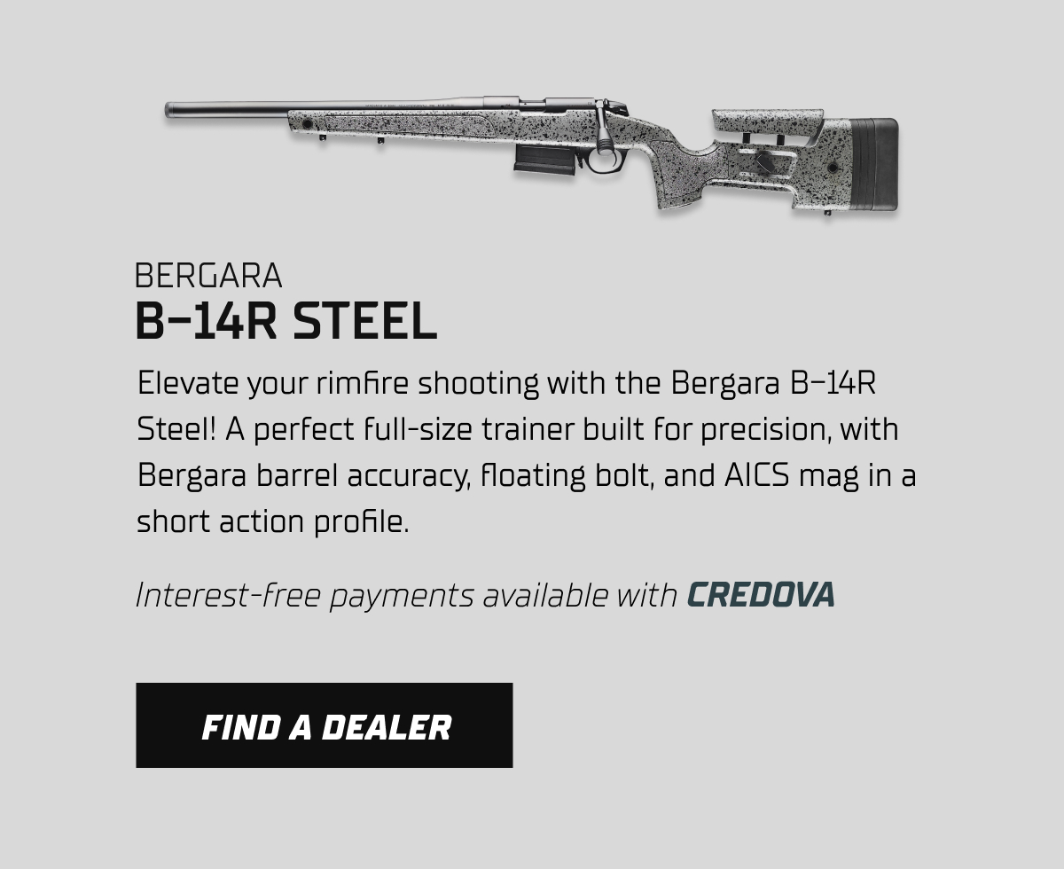 Elevate your shooting with the Bergara B-14R Steel!