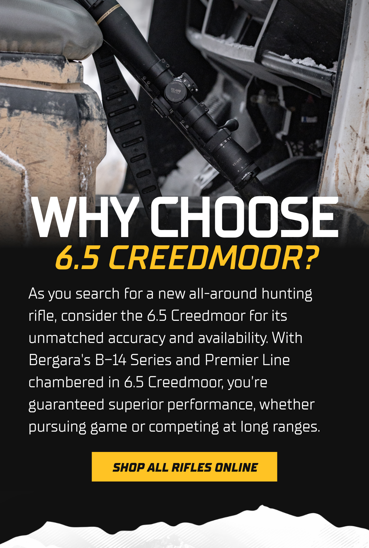 Shop all of our rifles in 6.5 Creedmoor!