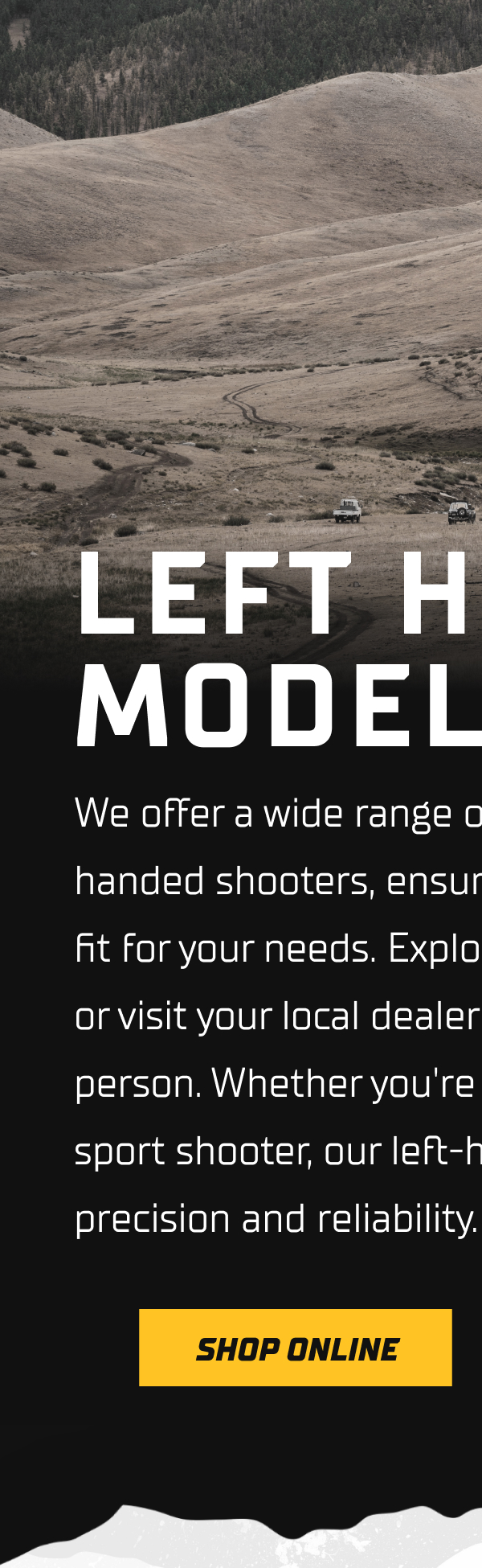 Find our left hand models in the Bergara line-up.