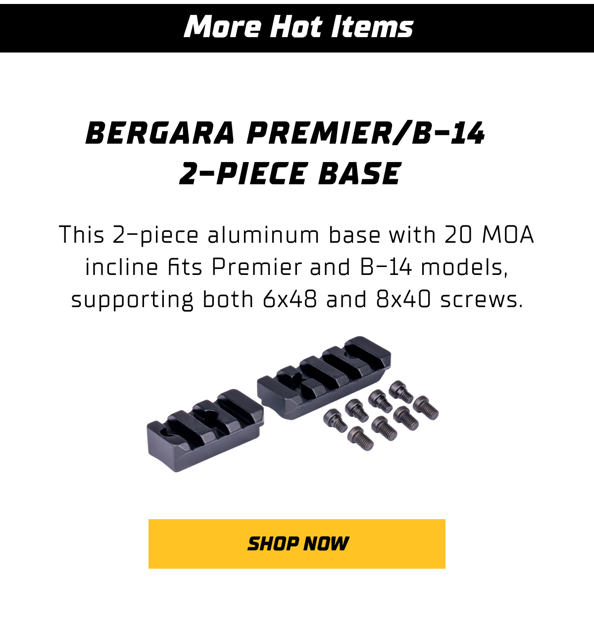 BERGARA PREMIER/B14 2 PIECE BASE