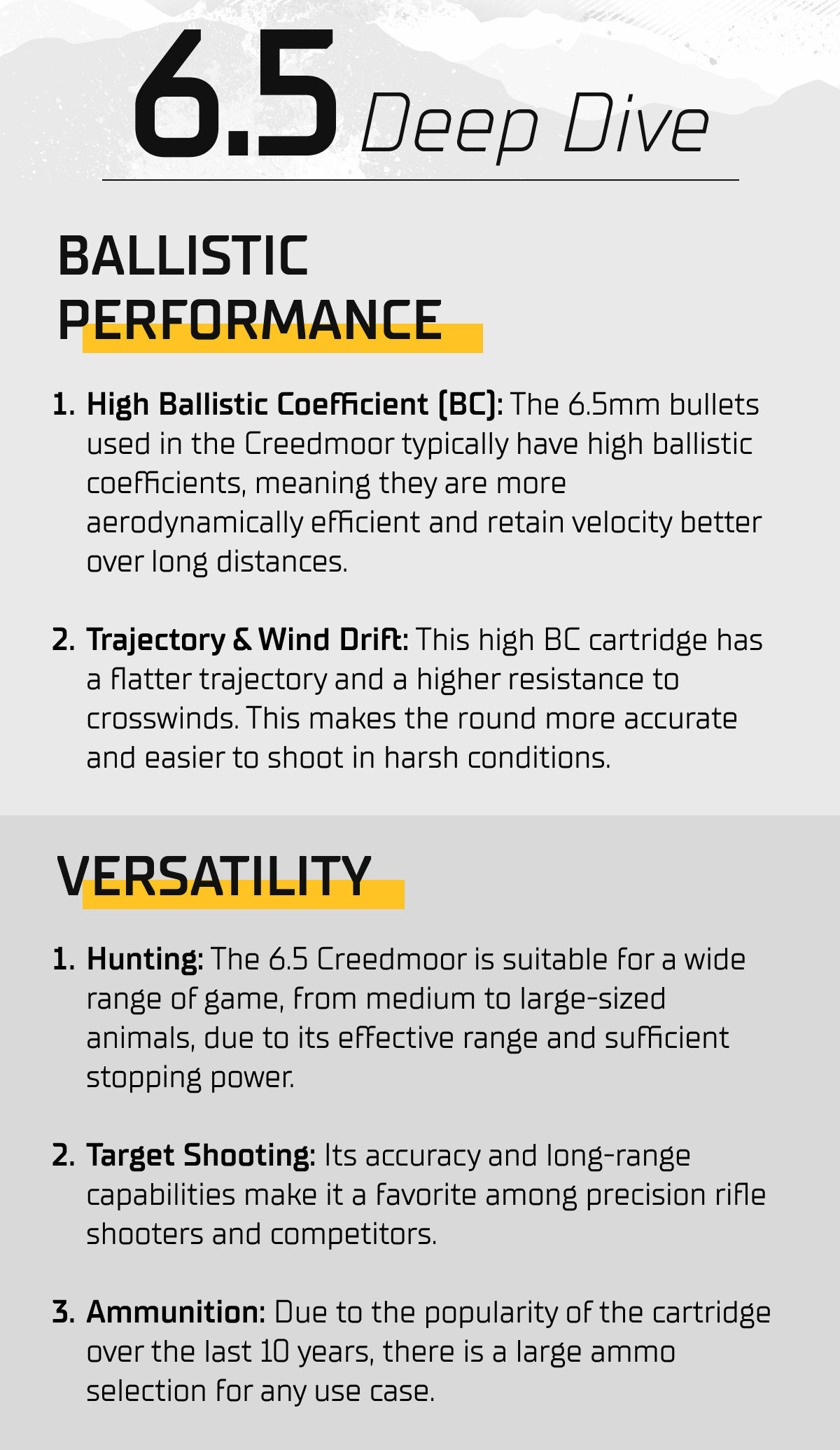 Let's take a closer look at the reasons behind choosing a 6.5 Creedmoor.