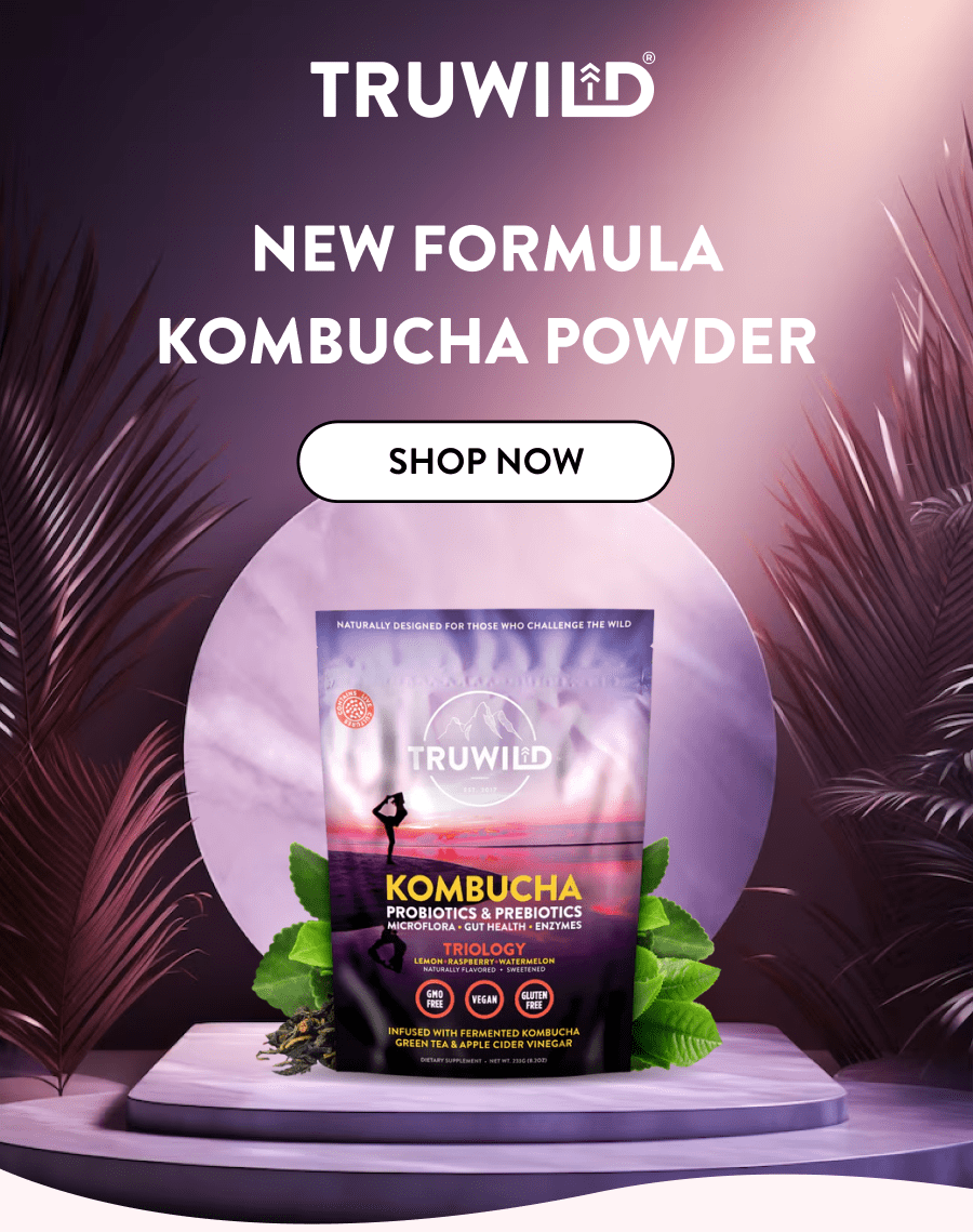 Kombucha powder has a new formula. Zac here, the CEO & formulator at Truwild.  I'm excited to unveil something huge we've been working on for the past few months.  Our Kombucha Powder has gone from already amazing to what I dare say is nothing short of phenomenal. You wanted a version that packs more punch with less sugar, and we made it happen!