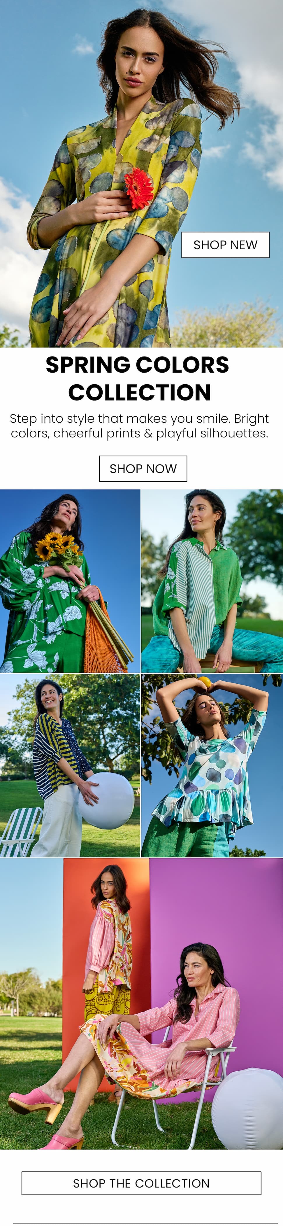 an image of a woman in a colorful dress posing for a magazine