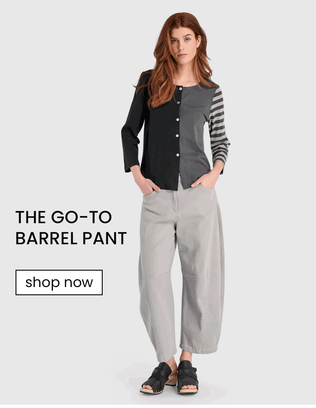 an image of a woman in a dress and sandals standing in front of a bouquet of flowers