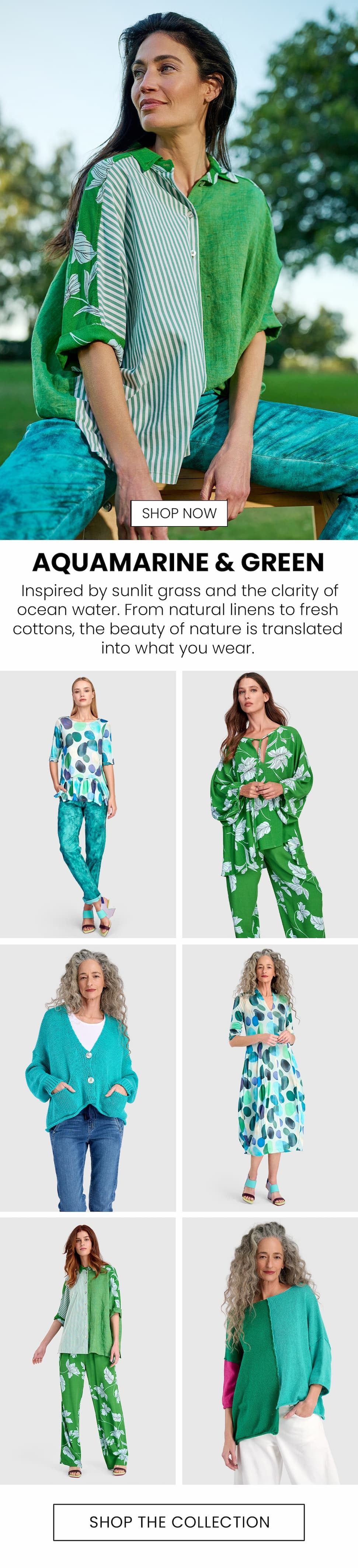 an image of a woman in a green shirt and blue pants