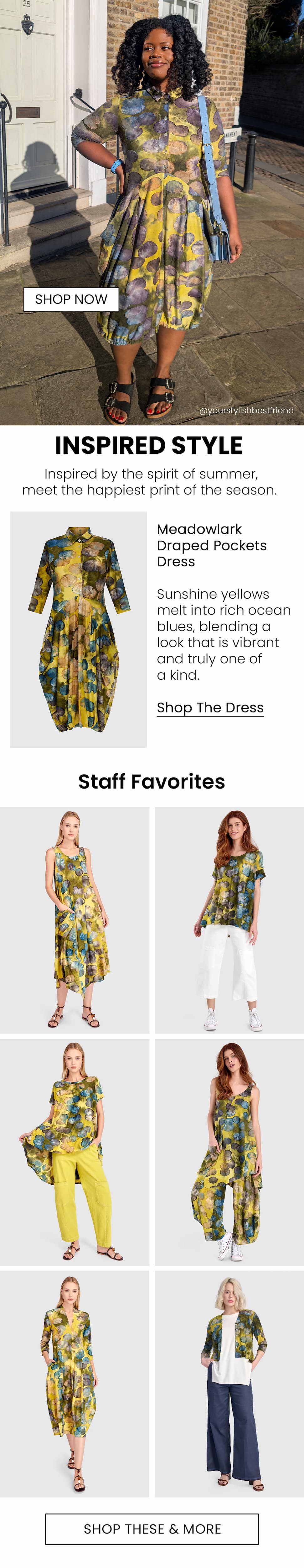 an image of a woman in a dress and sandals standing in front of a bouquet of flowers