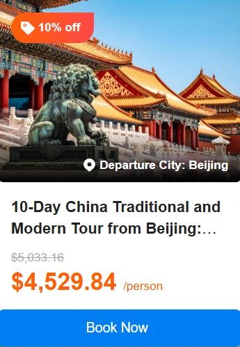 10-Day China Traditional and Modern Tour from Beijing: X'ian and Shanghai｜Great Wall of China, Terracotta Army and The Bund 5.0 (3 reviews) Tour Code: 731232