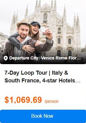 7-Day Loop Tour | Italy & South France, 4-star Hotels, Lucerne, Milan + Venice + Rome + Florence + Monaco + Cannes + Paris 4.8 (15 reviews) Tour Code: 16663