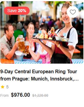 9-Day Central European Ring Tour from Prague: Munich, Innsbruck, Kitzbuhel, Vienna, Budapest | Boat Rides Included | Ticket Admission to Prague Castle & Swarovski Crystal Museum 5.0 (8 reviews) Tour Code: 692601