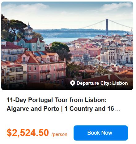 11-Day Portugal Tour from Lisbon: Algarve and Porto | 1 Country and 16 Cities | 10 Breakfasts, 1 Lunch, 4 Dinners 4.8 (4 reviews) Tour Code: 717000