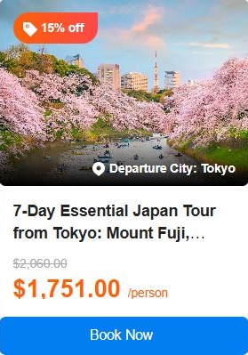 7-Day Essential Japan Tour from Tokyo: Mount Fuji, Toyota, Kyoto, Osaka | Hotel Breakfasts Included | Ticket Admission Included | 4.9 (8 reviews) Tour Code: 670572