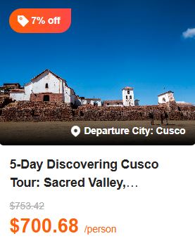5-Day Discovering Cusco Tour: Sacred Valley, Chinchero and Machu Picchu | Round Trip Train to Machu Picchu 5.0 (5 reviews) Tour Code: 720129