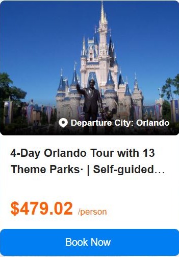 4-Day Orlando Tour with 13 Theme Parks· | Self-guided and Guided Tour | Small Group Tour of 2-14 Pax 5.0 (5 reviews) Tour Code: 728172