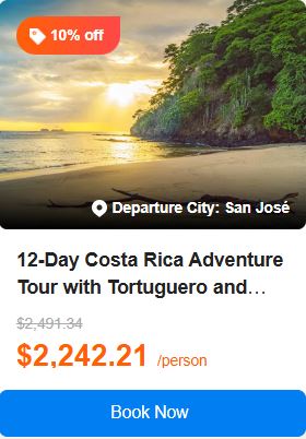 12-Day Costa Rica Adventure Tour with Tortuguero and Guanacaste Extensions from San José: Monteverde and Arenal 4.0 (45 reviews) Tour Code: 716076
