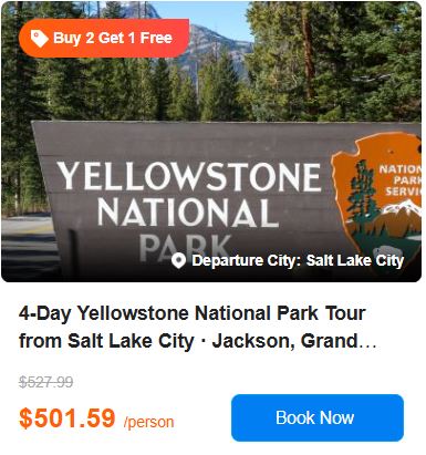 4-Day Yellowstone National Park Tour from Salt Lake City · Jackson, Grand Teton 4.8 (29 reviews) Tour Code: 720750