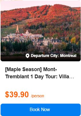 [Maple Season] Mont-Tremblant 1 Day Tour: Village Saint-Sauveur, Sentier des Cimes Laurentides 5.0 Tour Code: 689871