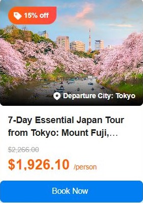 7-Day Essential Japan Tour from Tokyo: Mount Fuji, Toyota, Kyoto, Osaka | Hotel Breakfasts Included | Ticket Admission Included | 4.9 (8 reviews) Tour Code: 670572