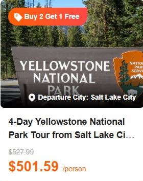 4-Day Yellowstone National Park Tour from Salt Lake City · Jackson, Grand Teton 4.8 (29 reviews) Tour Code: 720750