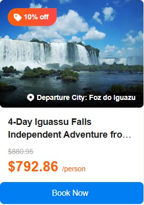 4-Day Iguassu Falls Independent Adventure from Foz do Iguaçu 4.9 (5 reviews) Tour Code: 712266