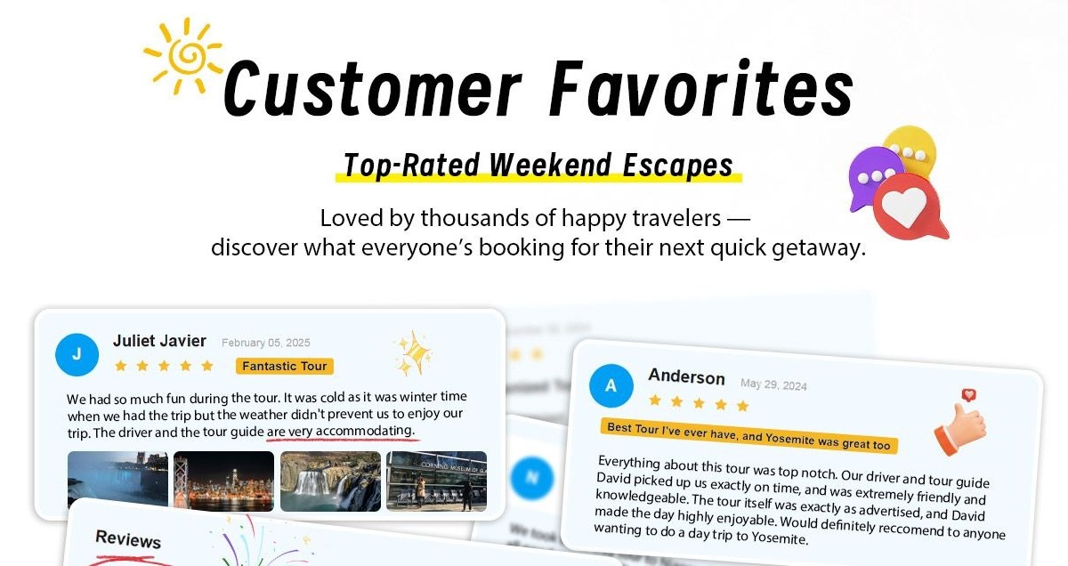 Customers Favorites - Top Rated Tours