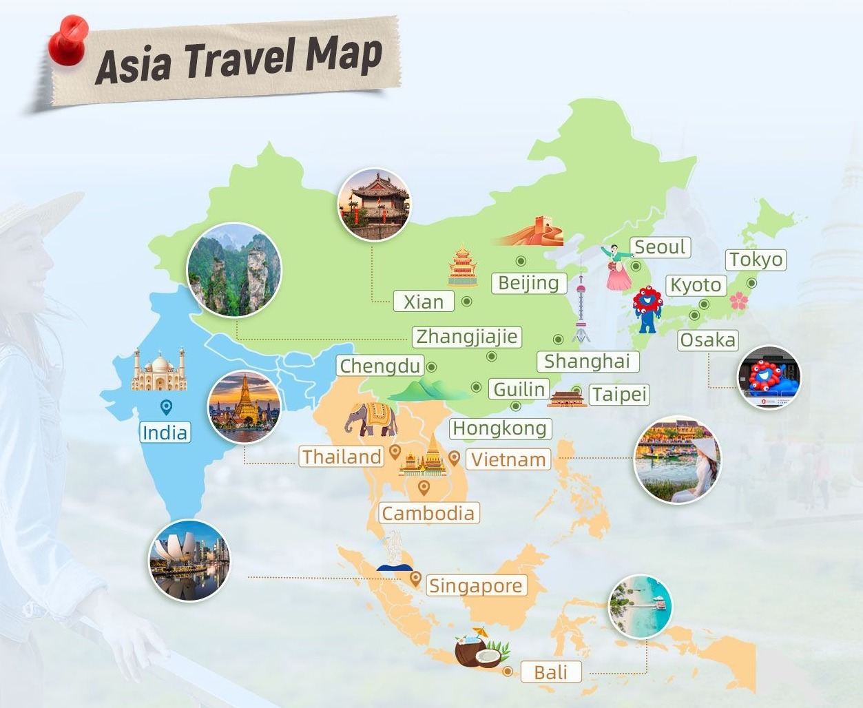 Asia Travel Map