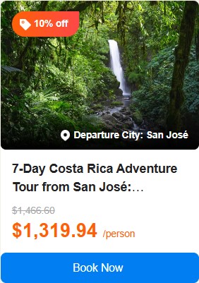 7-Day Costa Rica Adventure Tour from San José: Monteverde and Arenal 5.0 (0 reviews) Tour Code: 716070
