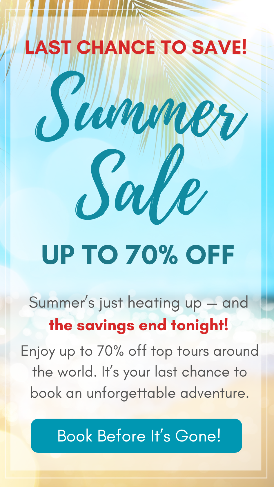 Up to 70% OFF - Let's Travel!