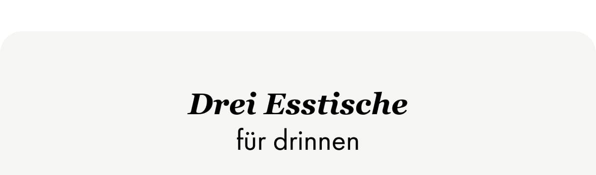 Banner: "Three indoor dining tables.