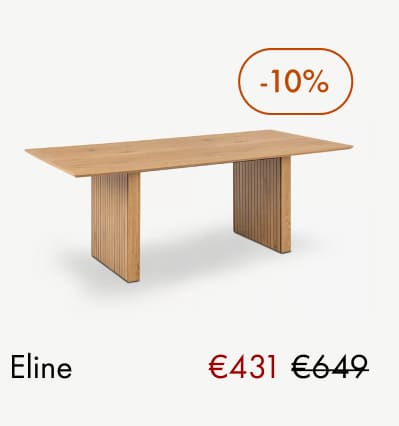 Eline fluted oak dining table
