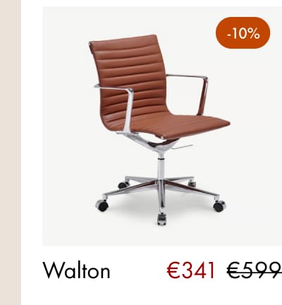 Walton chair in cognac leather, €341 (was €599),