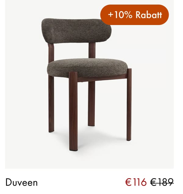 Duveen brown upholstered dining chair