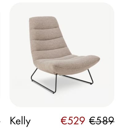 Kelly lounge chair in beige
