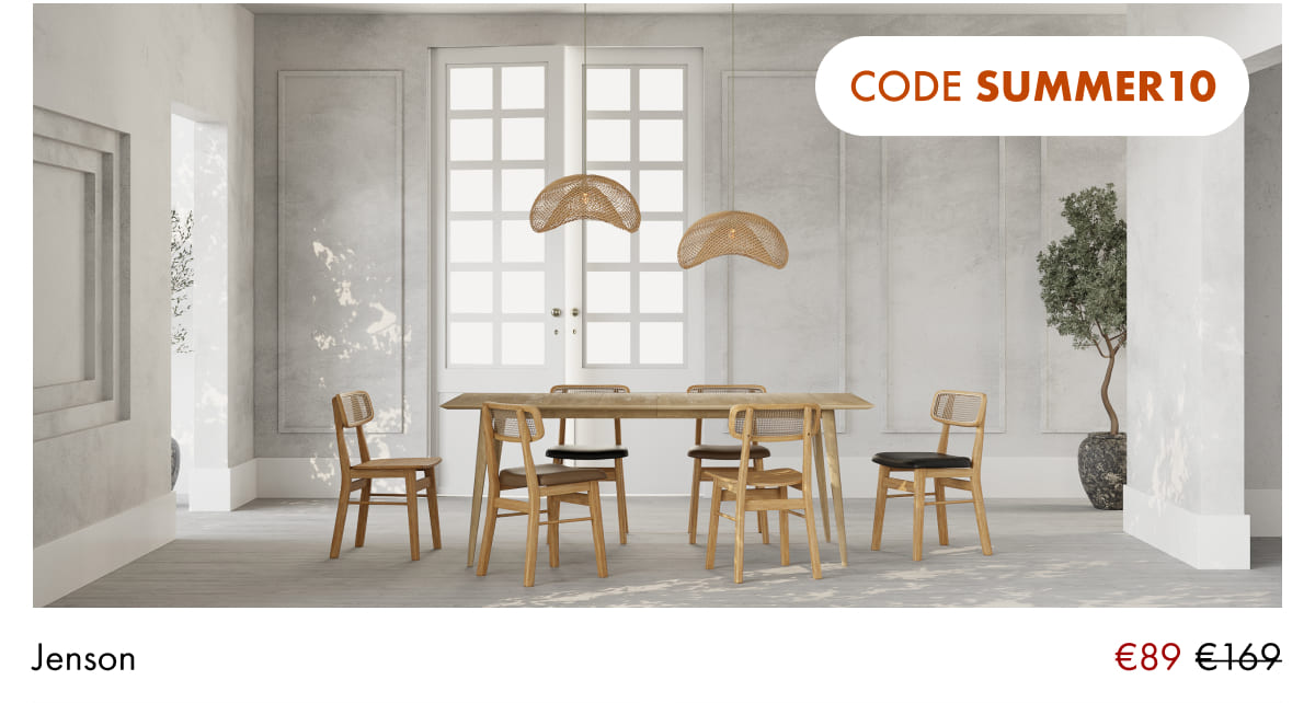 Jenson dining set in bright room