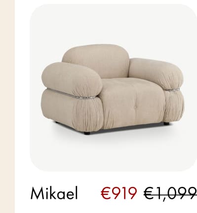 Mikael armchair in beige
