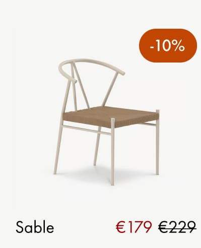 Sable outdoor dining chair with woven seat