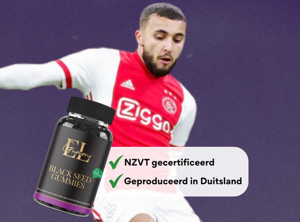 Zakaria Labyad met de zwarte zaad gummies van El Gummo