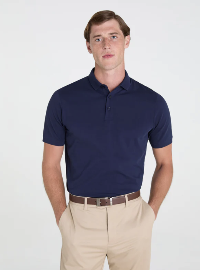 Navy Pique Polo