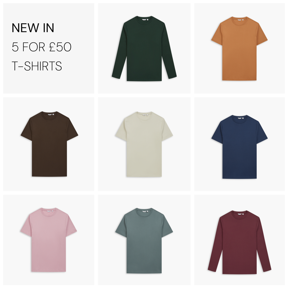 5 t-shirts for £50