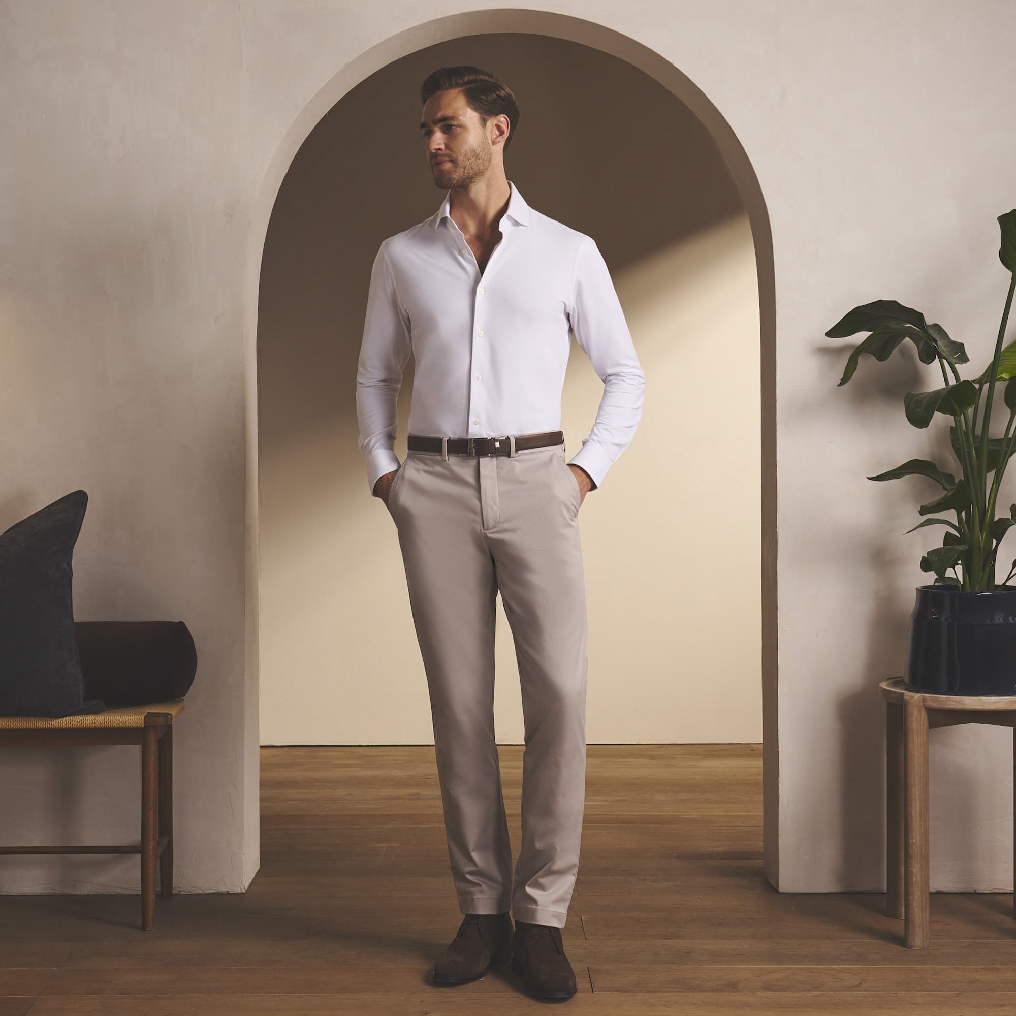 White Shirt + Chino