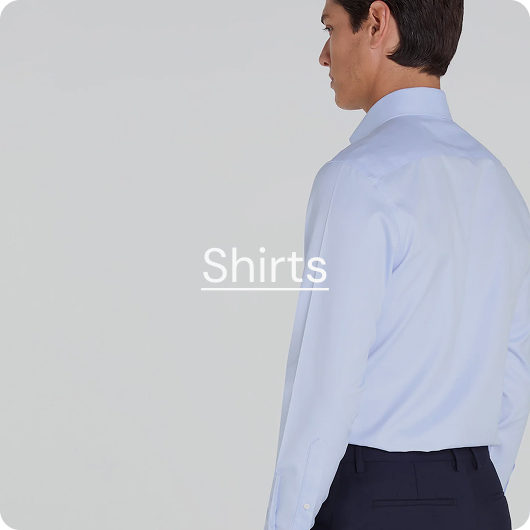 Man wearing blue formal shirt